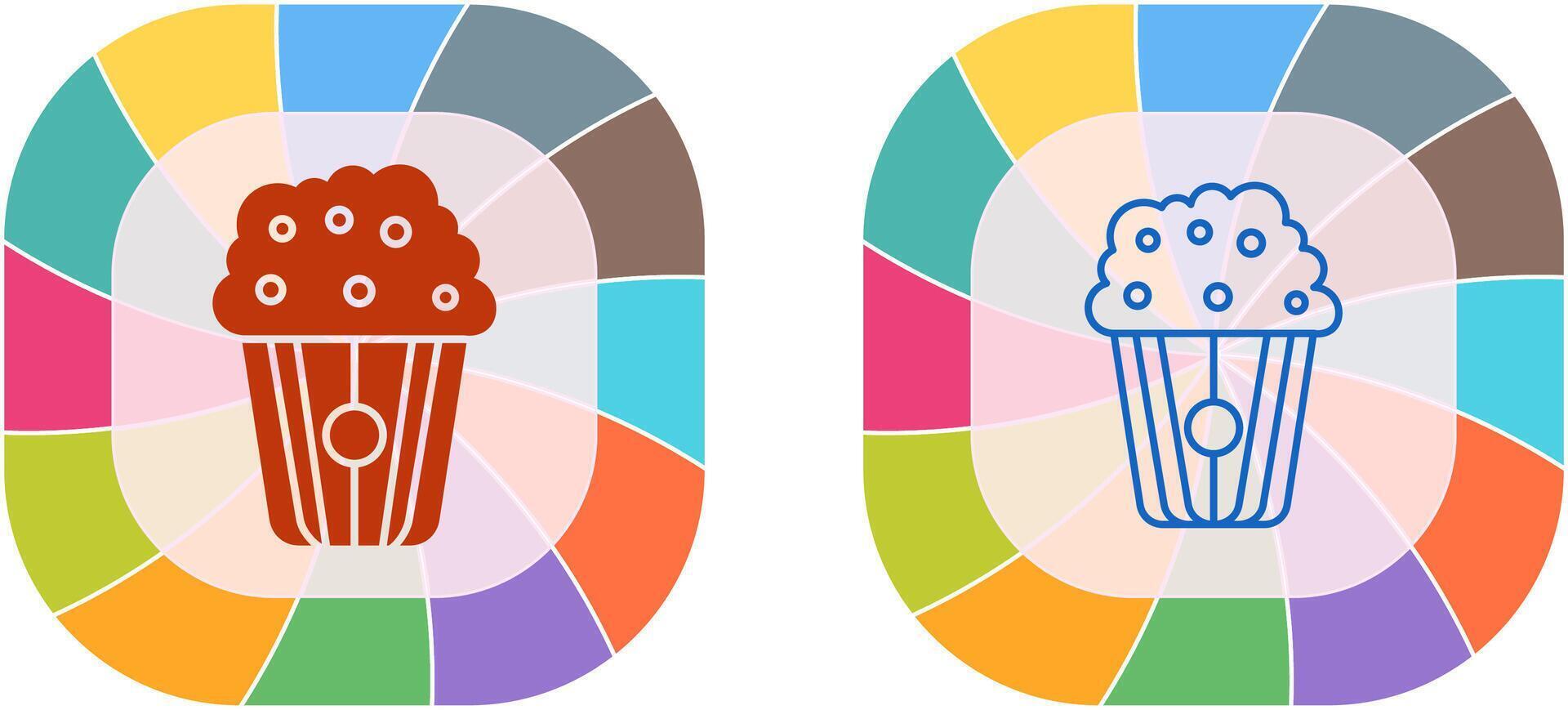Pop corn Icon Design vector