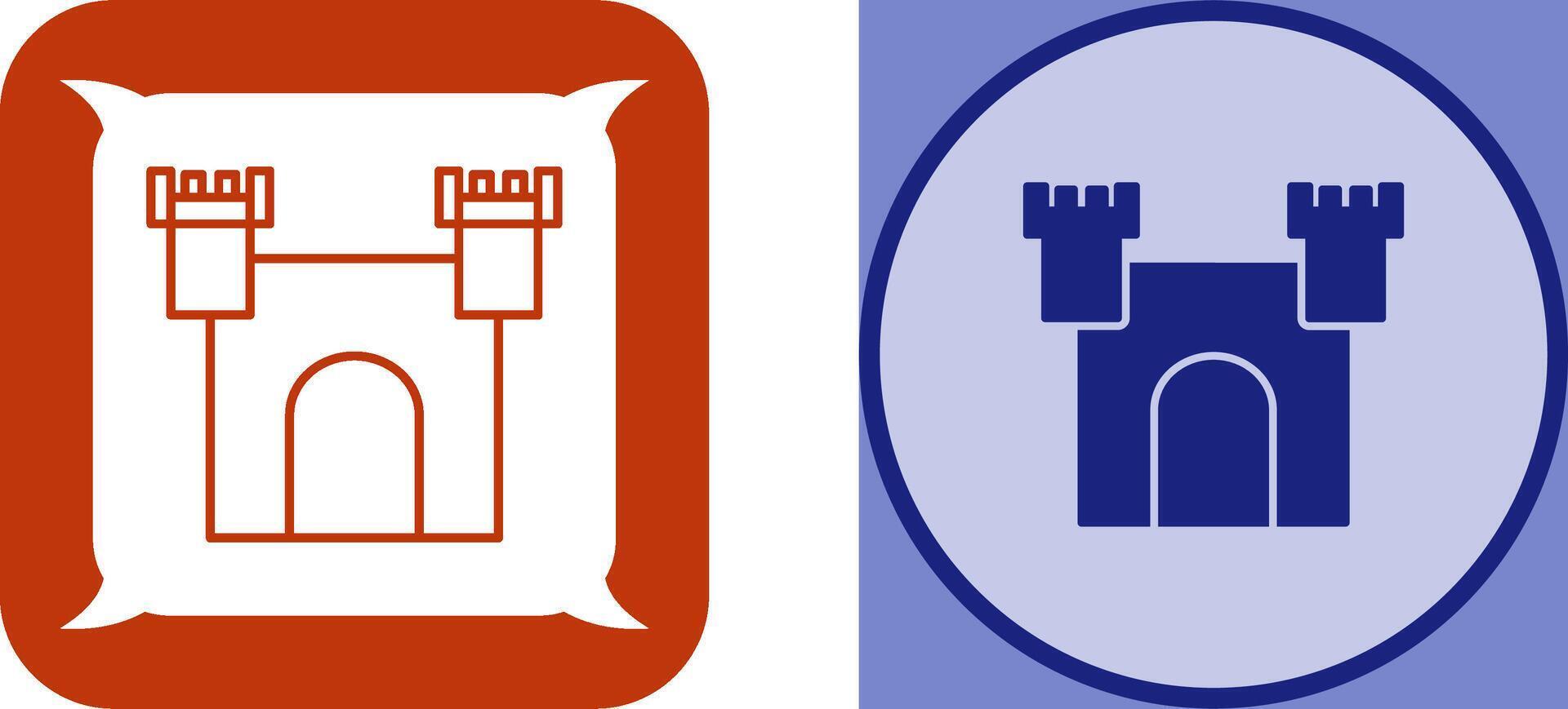 Unique Castle Icon Design vector