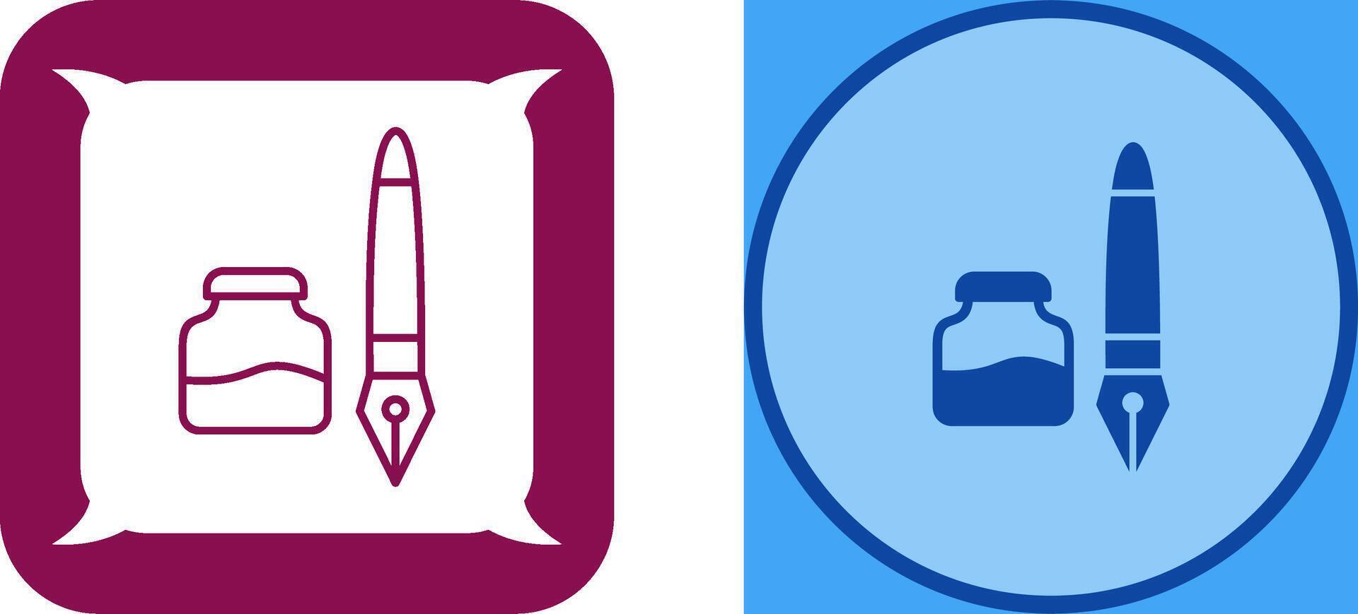 Ink and Pen Icon Design vector
