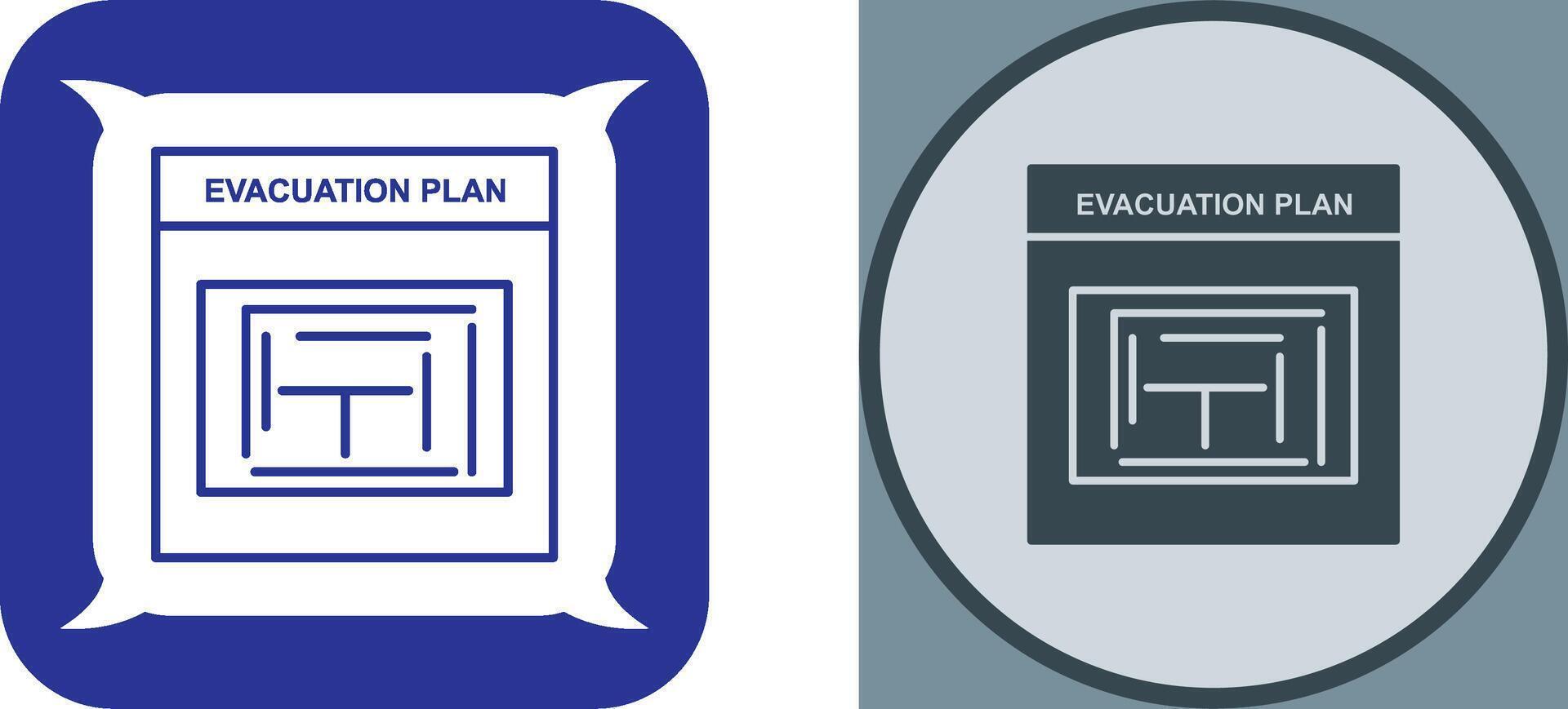 Evacuation Plan Icon Design vector