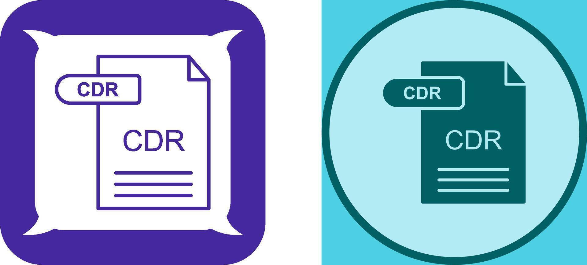 CDR Icon Design vector