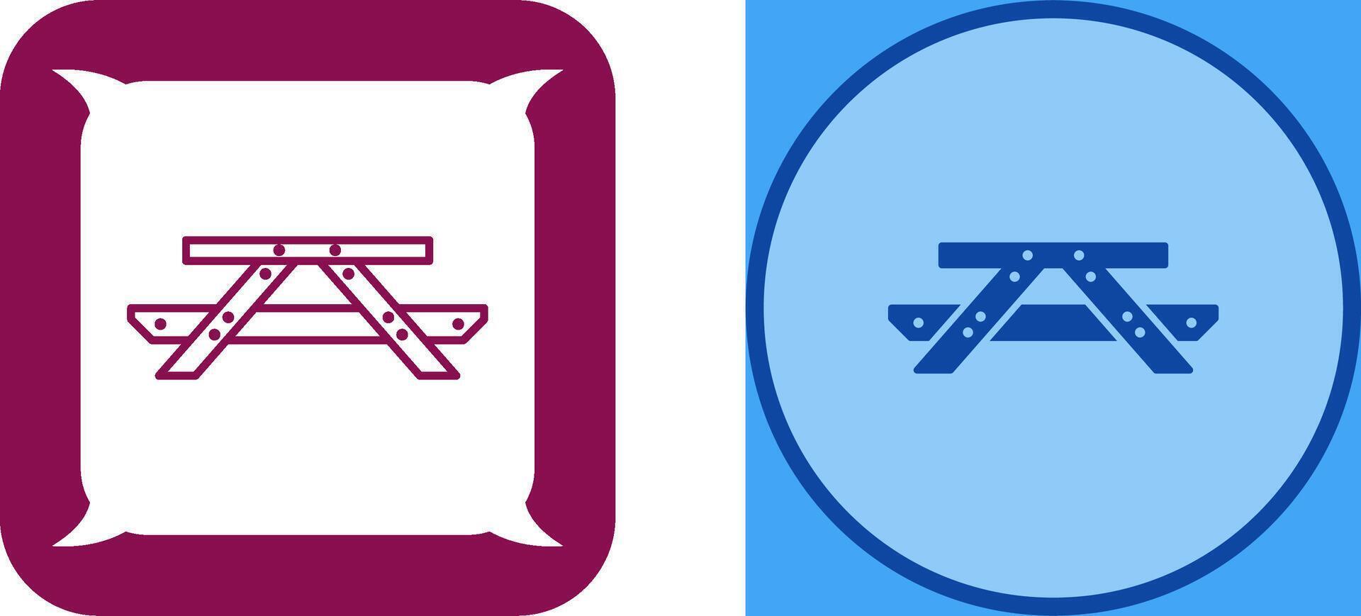 Picnic of Table Icon Design vector