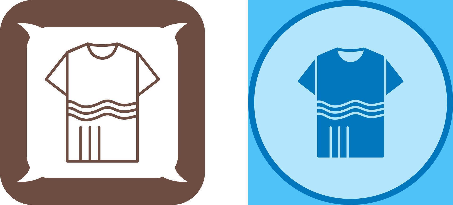T Shirt with lines Icon Design vector