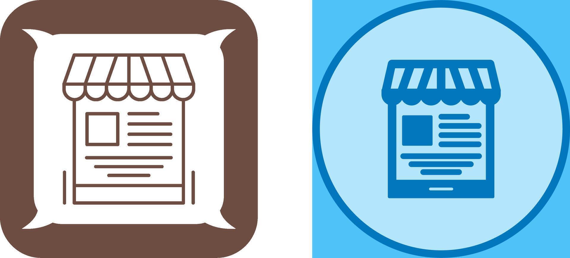 Mobile Shop Icon Design vector