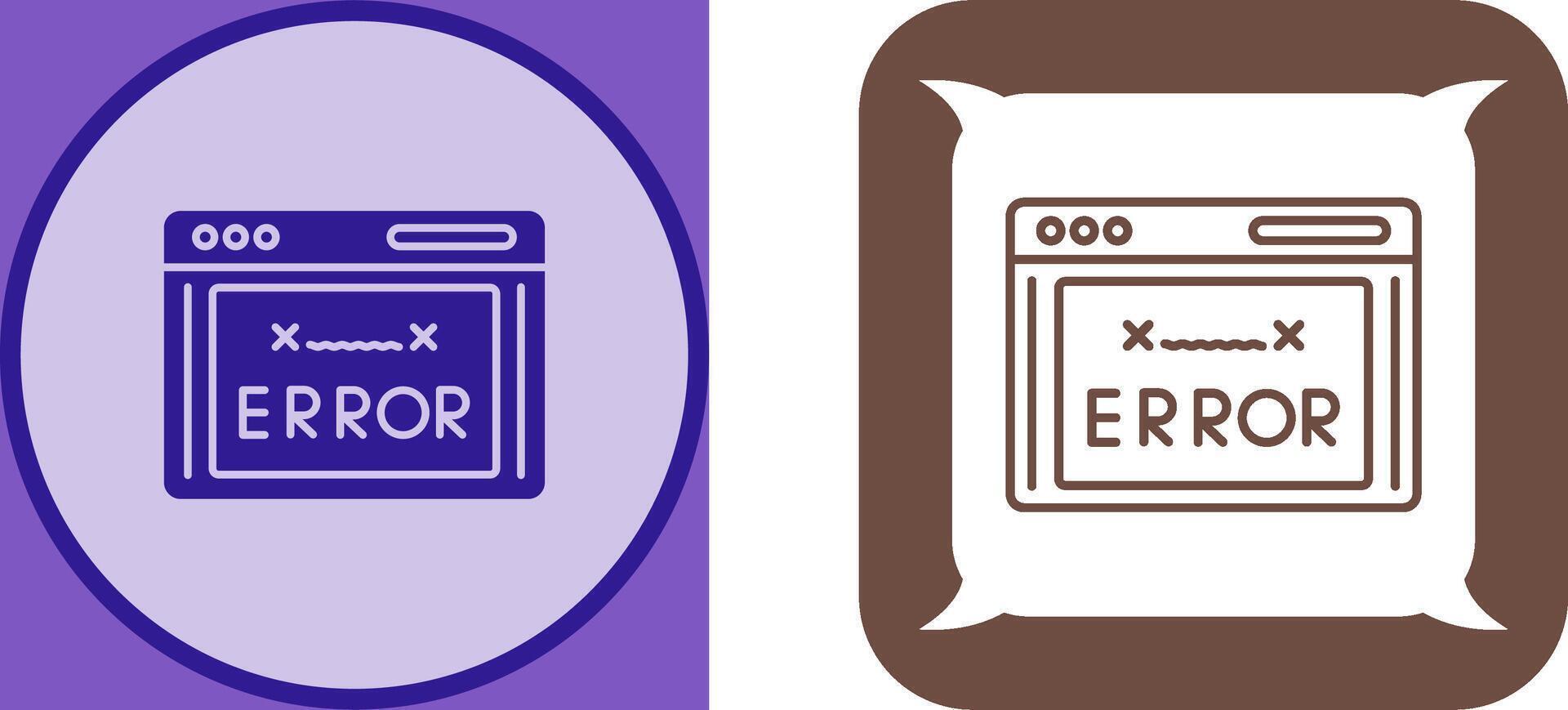 Error Code Icon Design vector