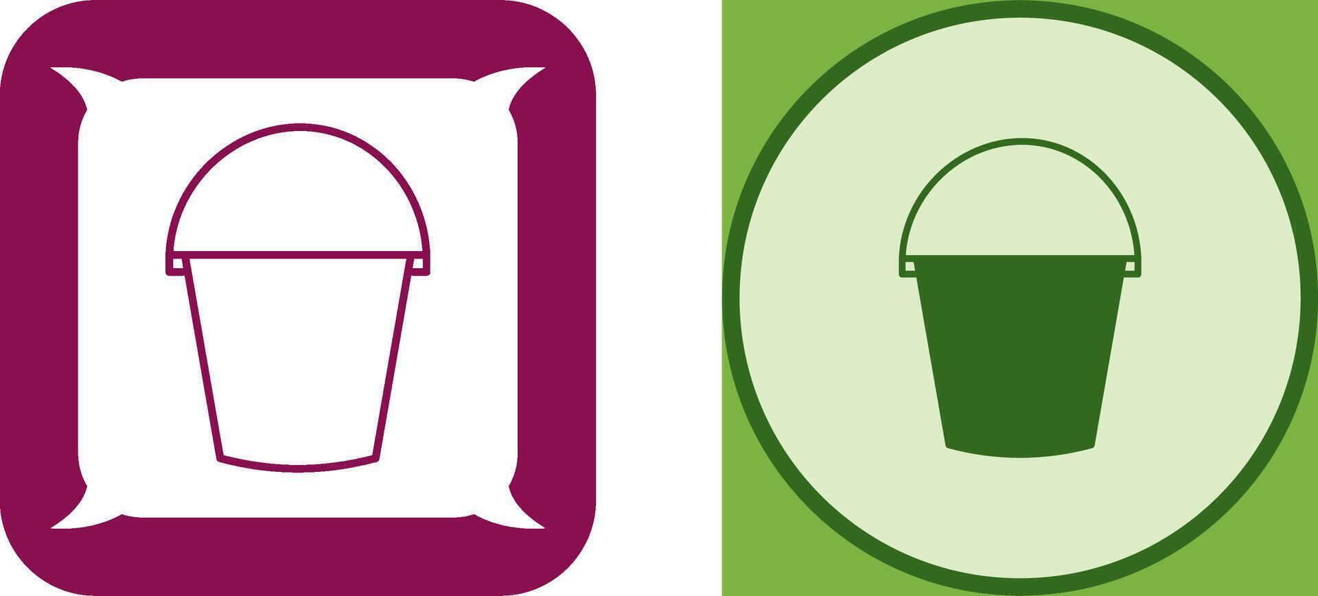 Water Bucket Icon Design vector