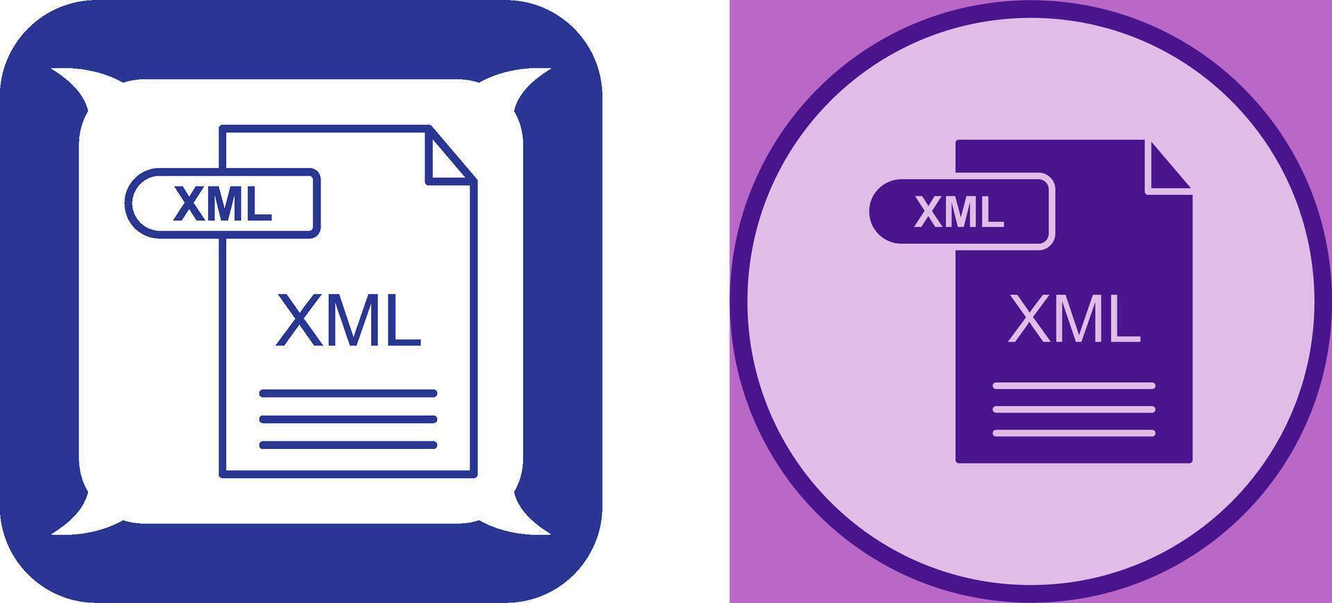 XML Icon Design vector
