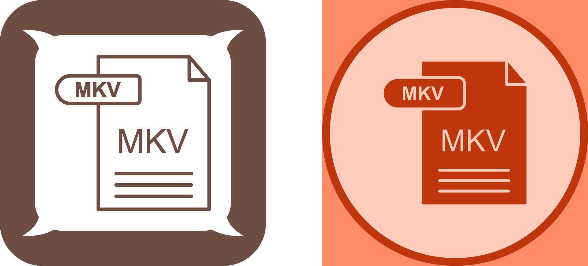 MKV Icon Design vector