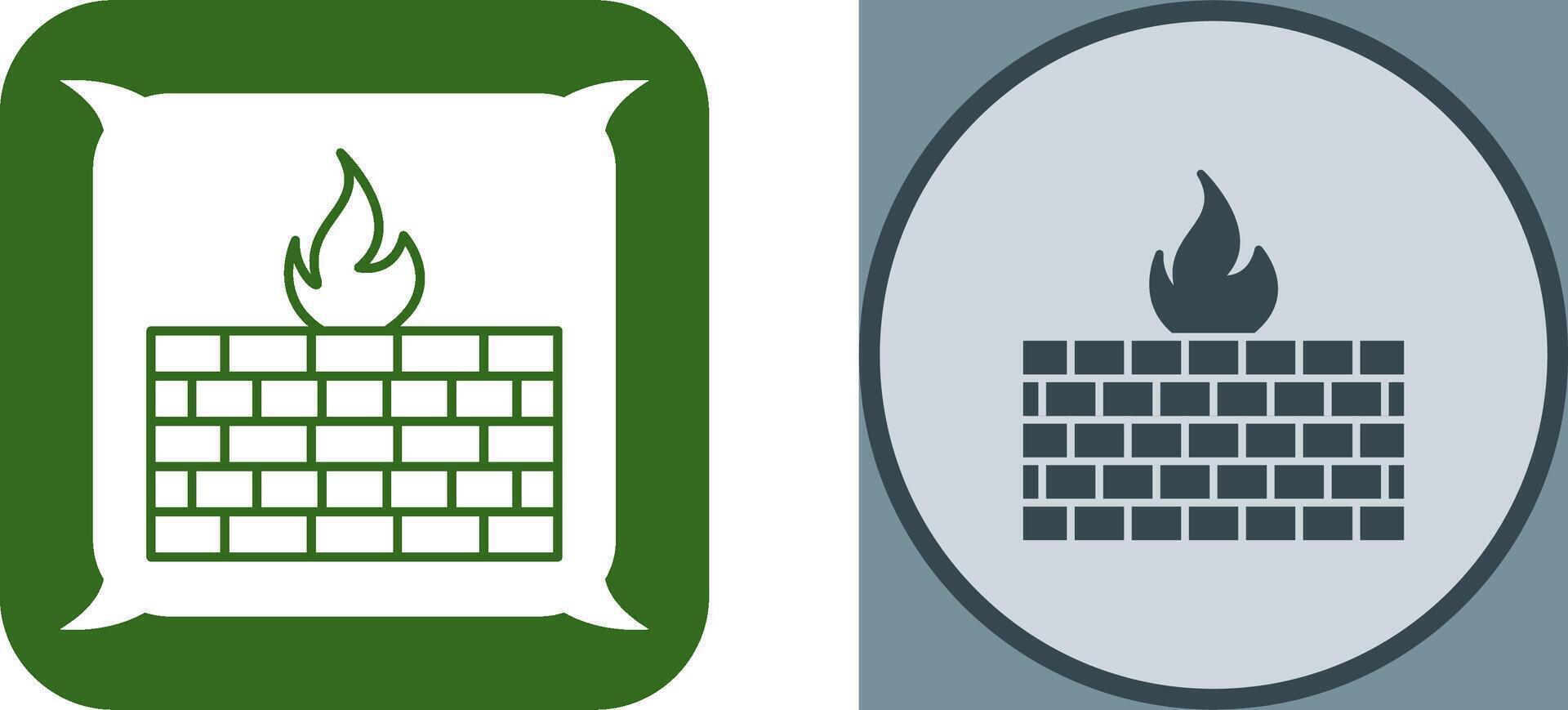 Firewall Icon Design vector