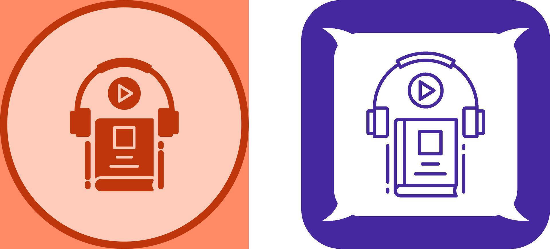 Audio Book Icon Design vector