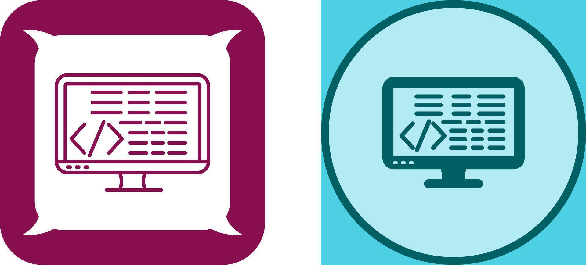 Coding Icon Design vector