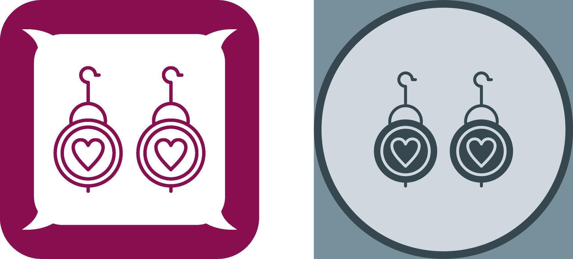 Earrings Icon Design vector