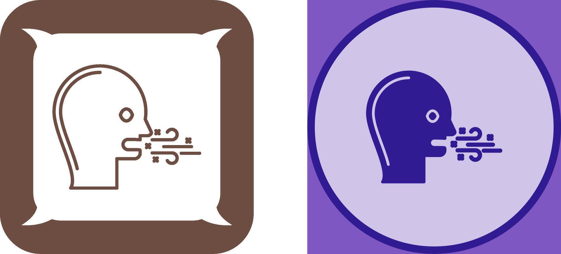 Bad Breath Icon Design vector