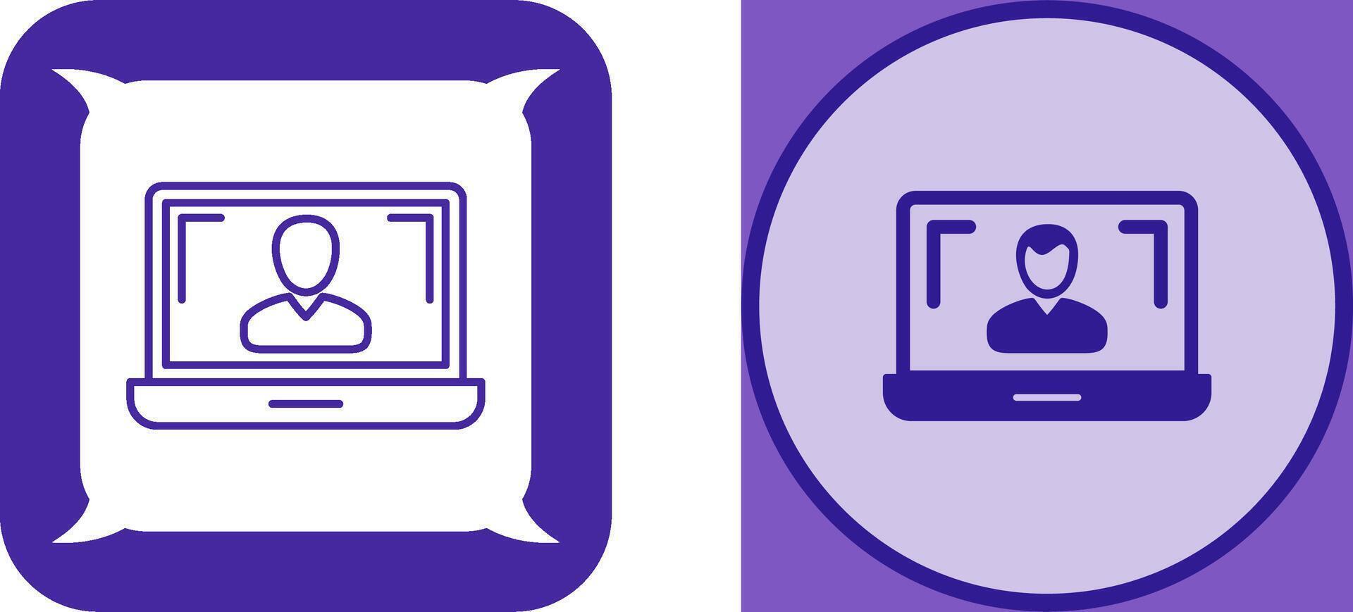 Online Lesson Icon Design vector