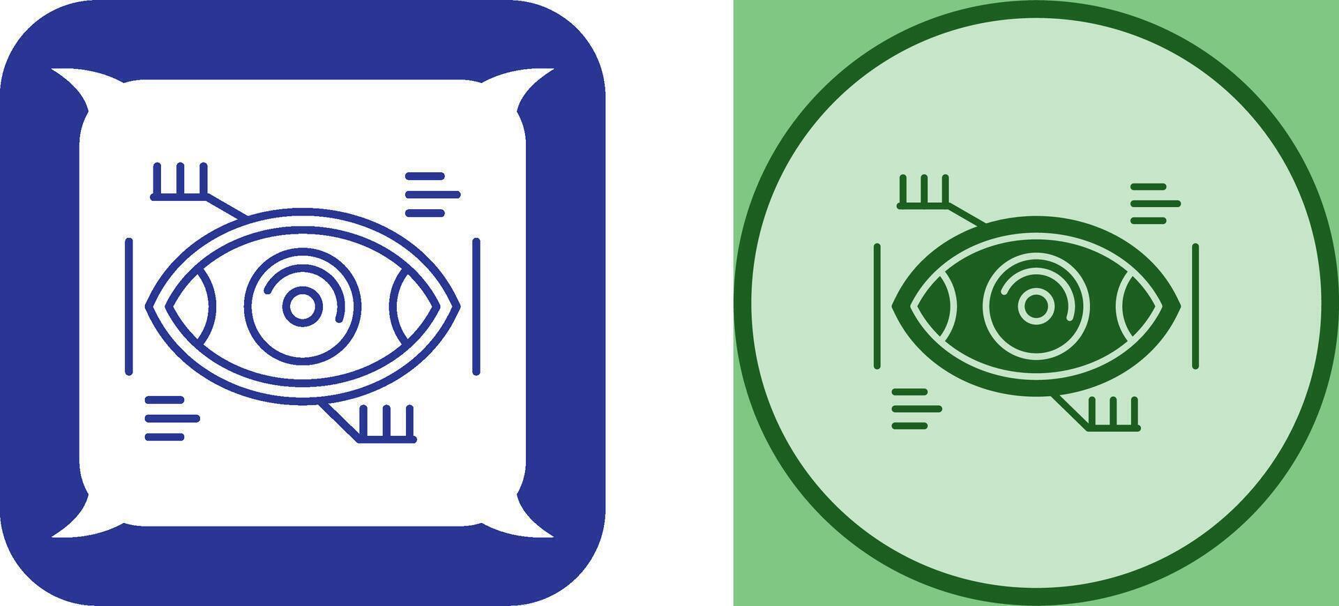 Eye Recongnition Icon Design vector