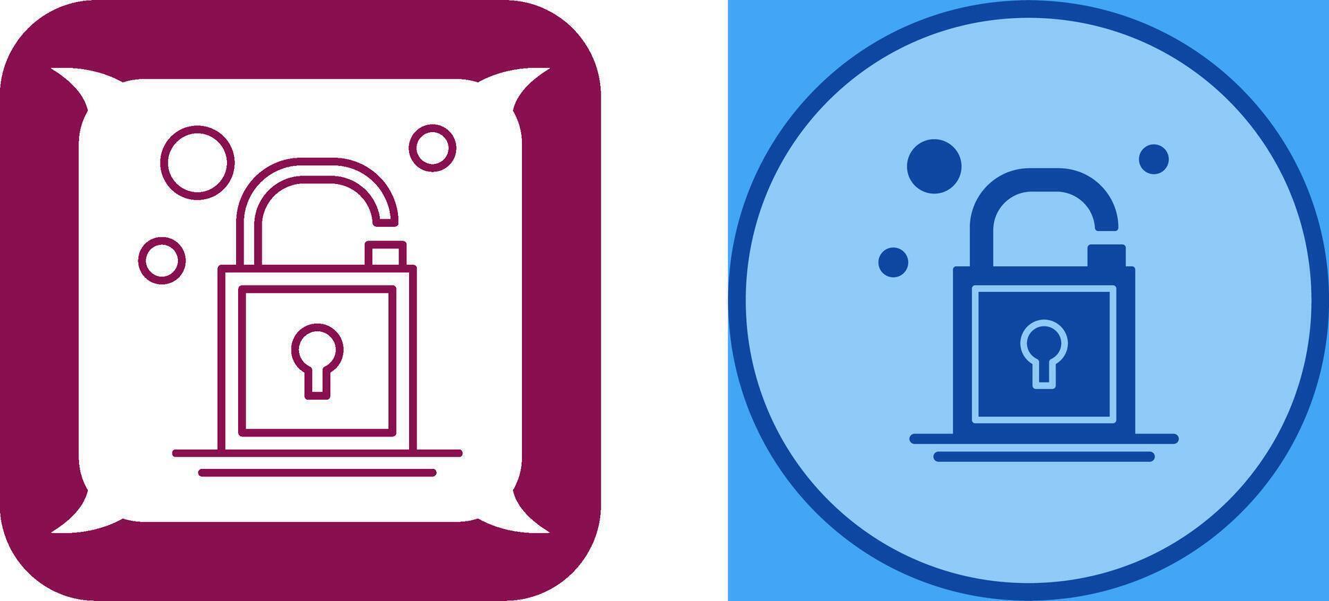 Open Lock Icon Design vector