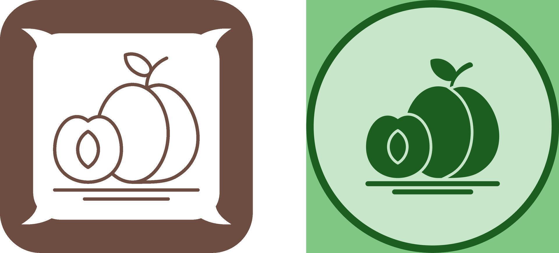 Apricot Icon Design vector