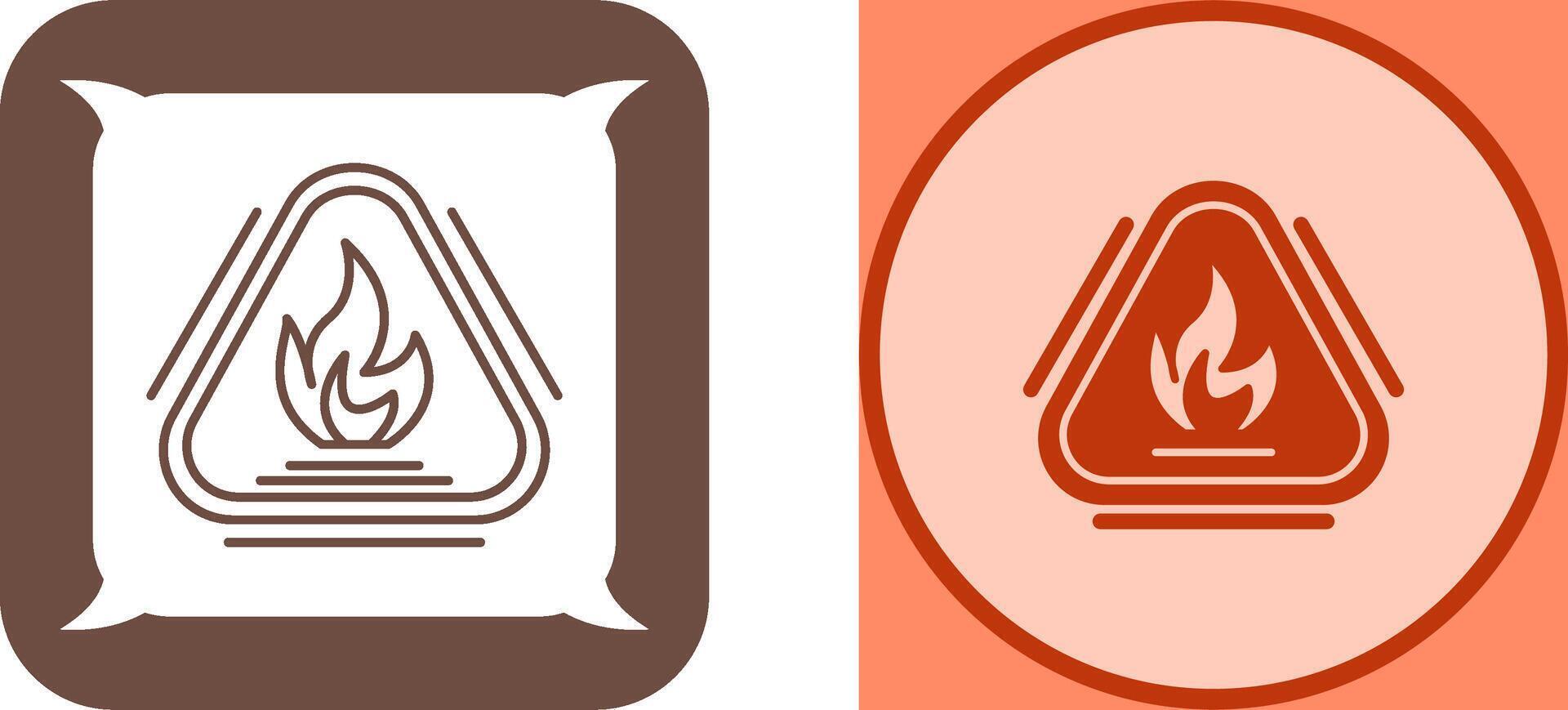 Caution Fire Icon Design vector