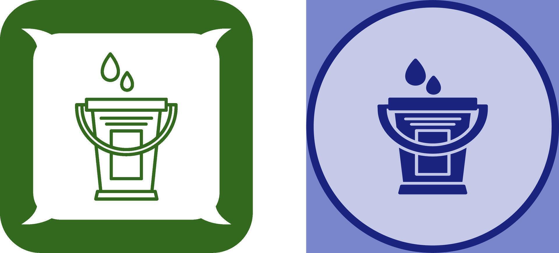 Water Bucket Icon Design vector