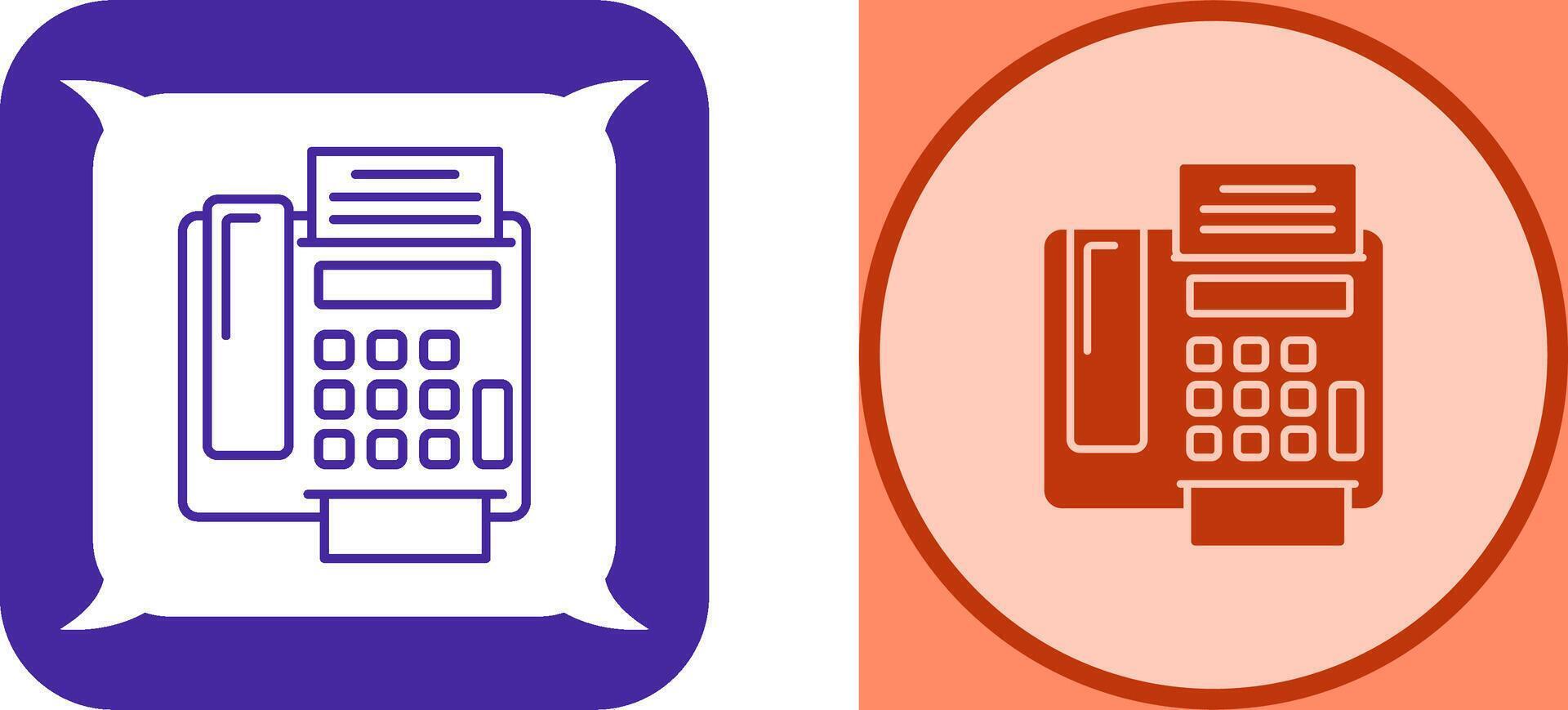 fax Machine Icon Design vector