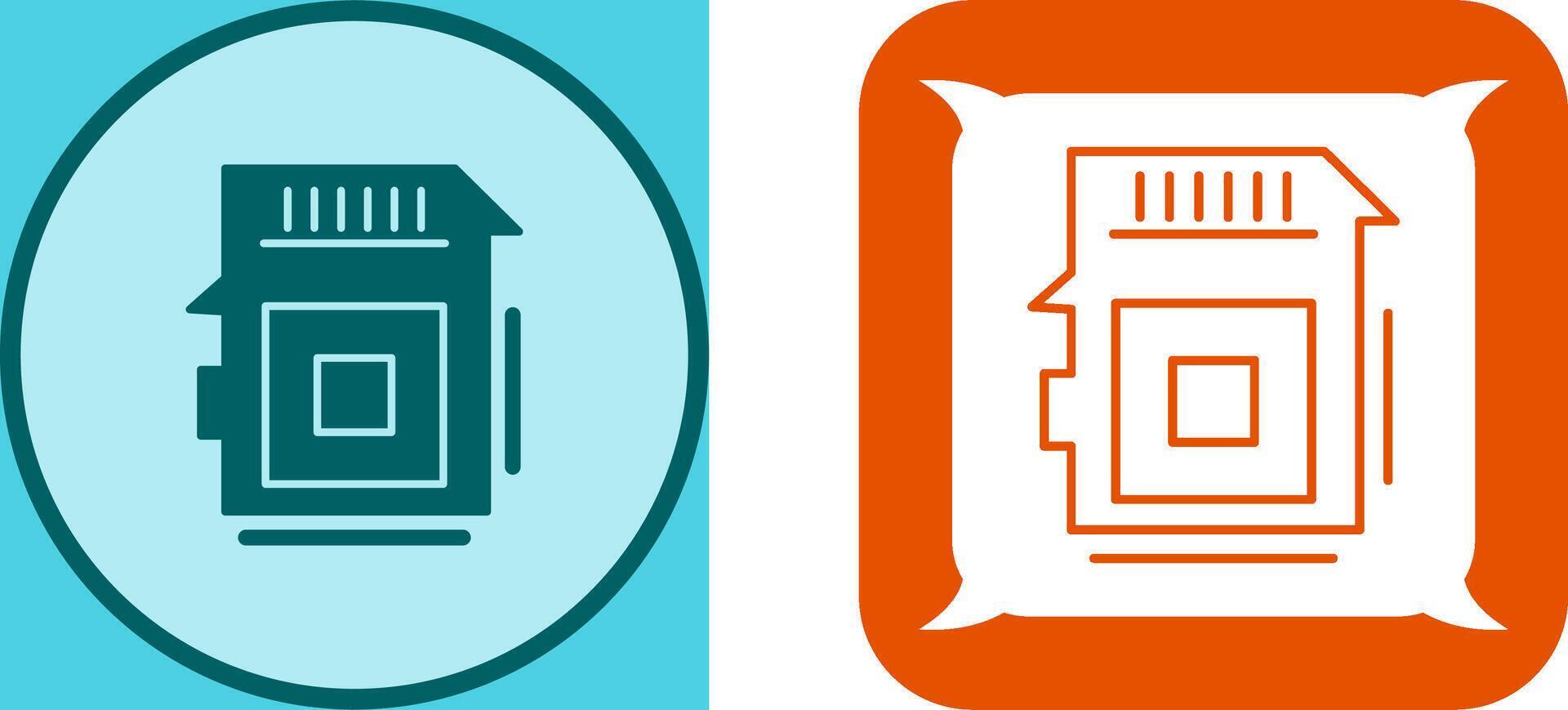 Sd Card Icon Design vector