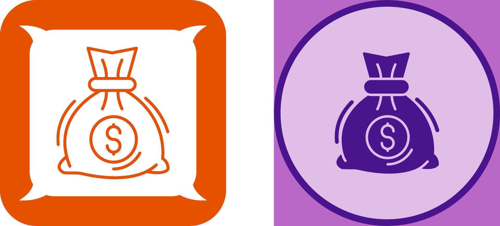 Money Bag Icon Design vector