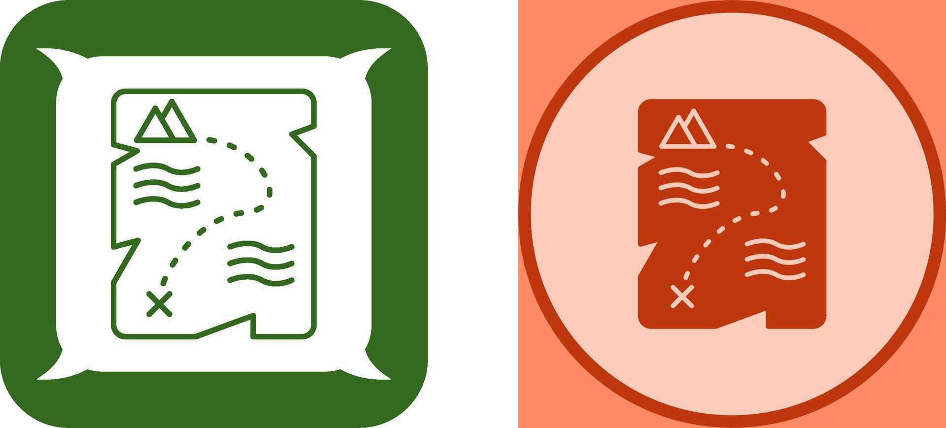 Treasure Map Icon Design vector