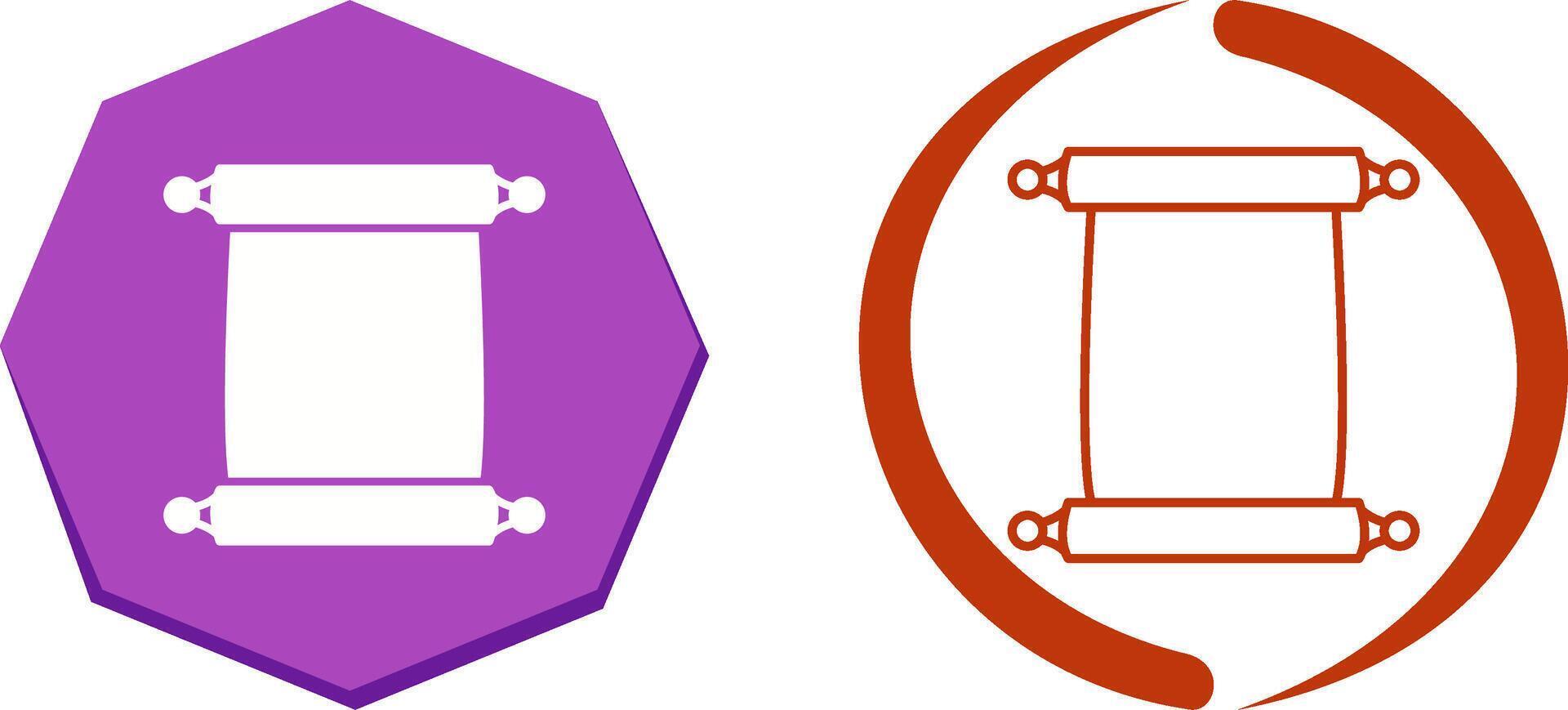 Scroll of Paper Icon Design vector