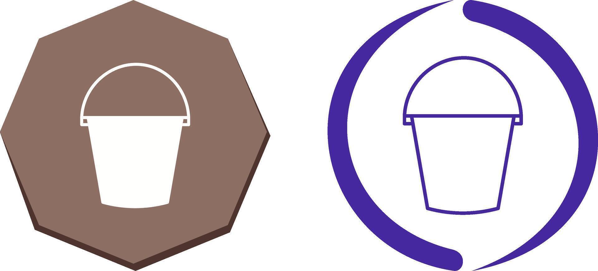 Water Bucket Icon Design vector