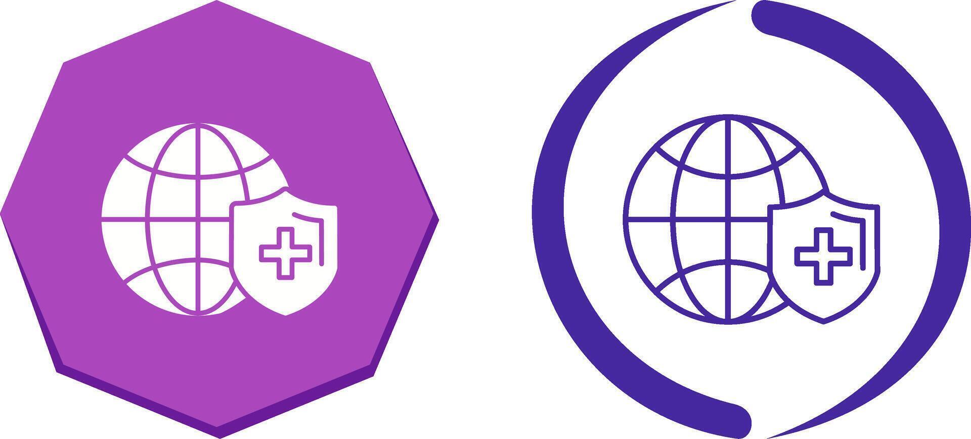 Global Protection Icon Design vector