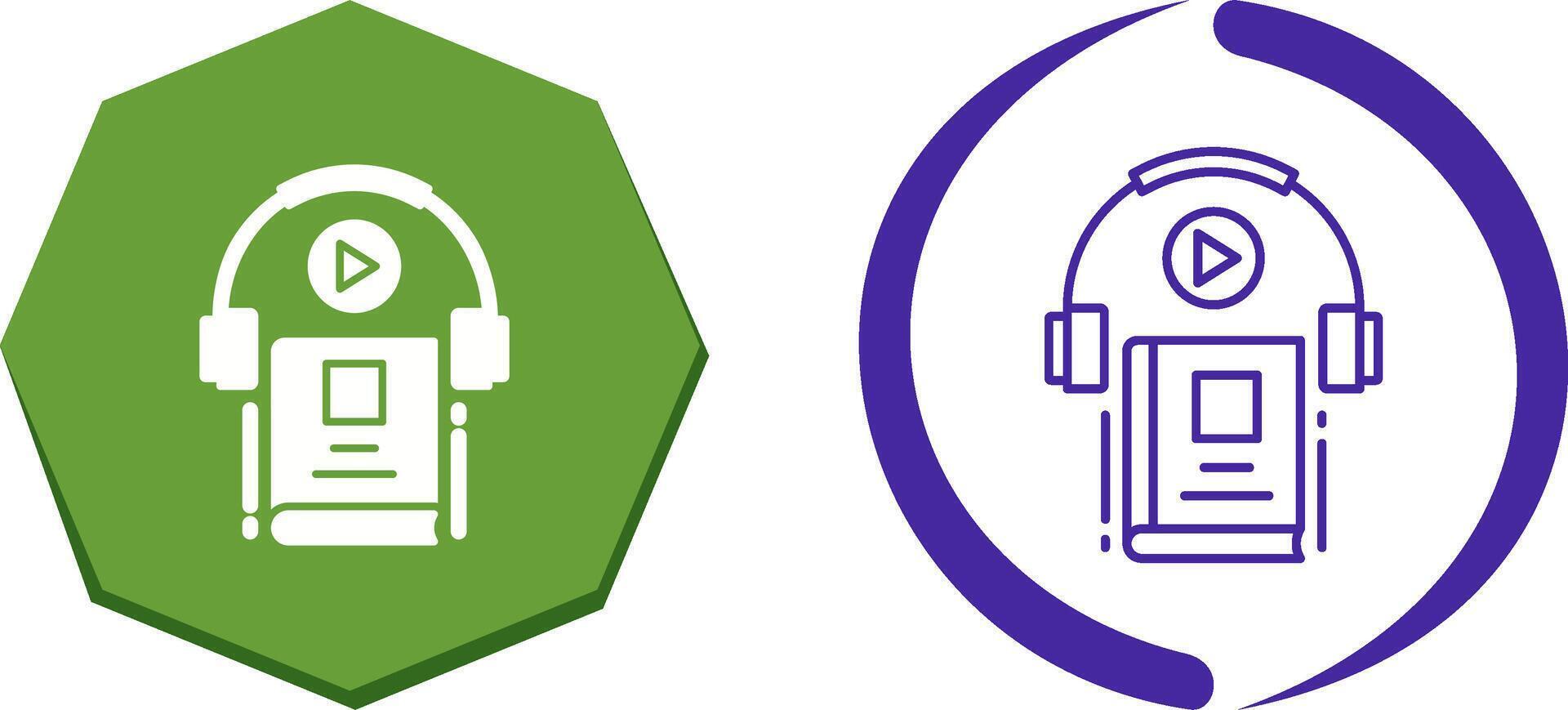 Audio Book Icon Design vector