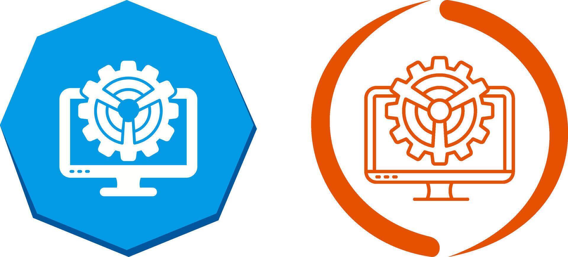 Monitor Icon Design vector