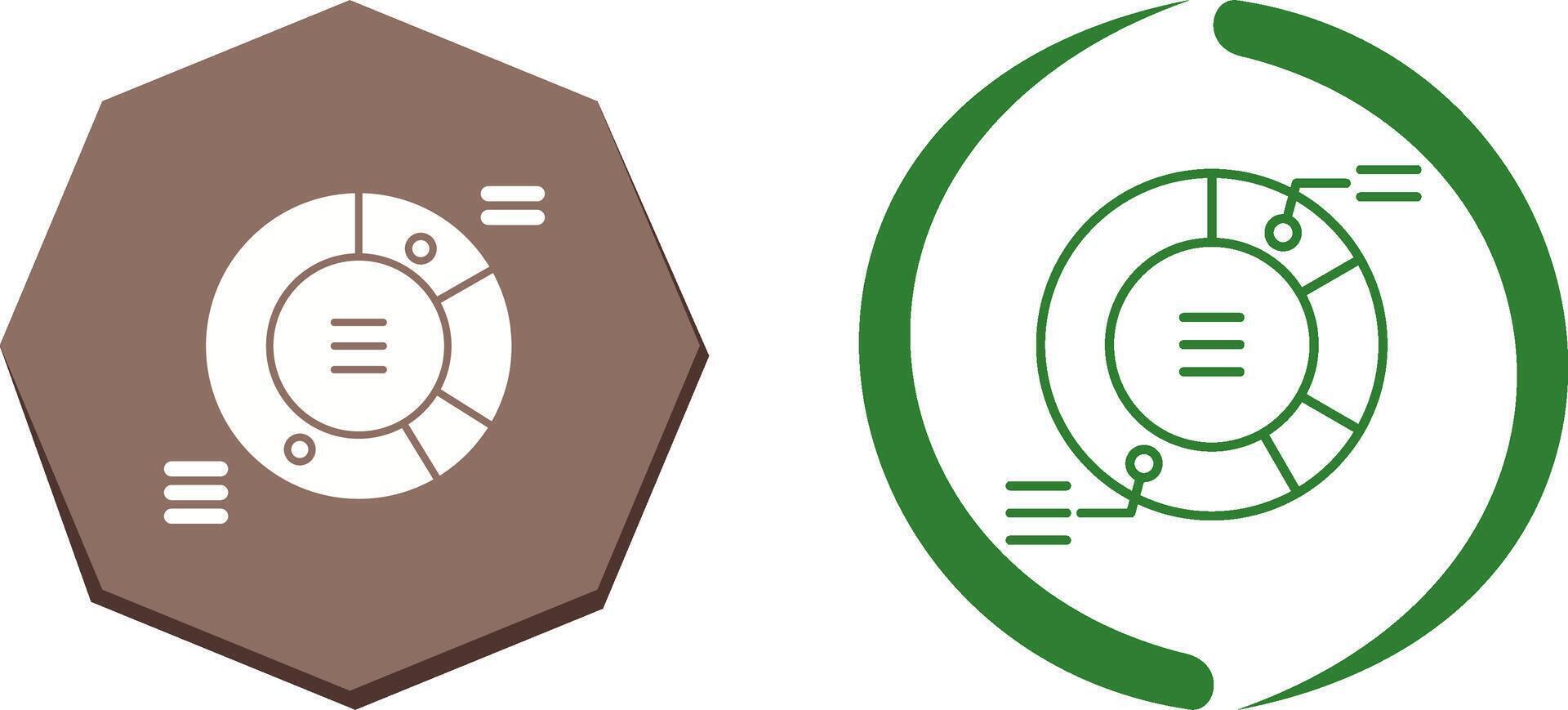 Pie Chart Icon Design vector