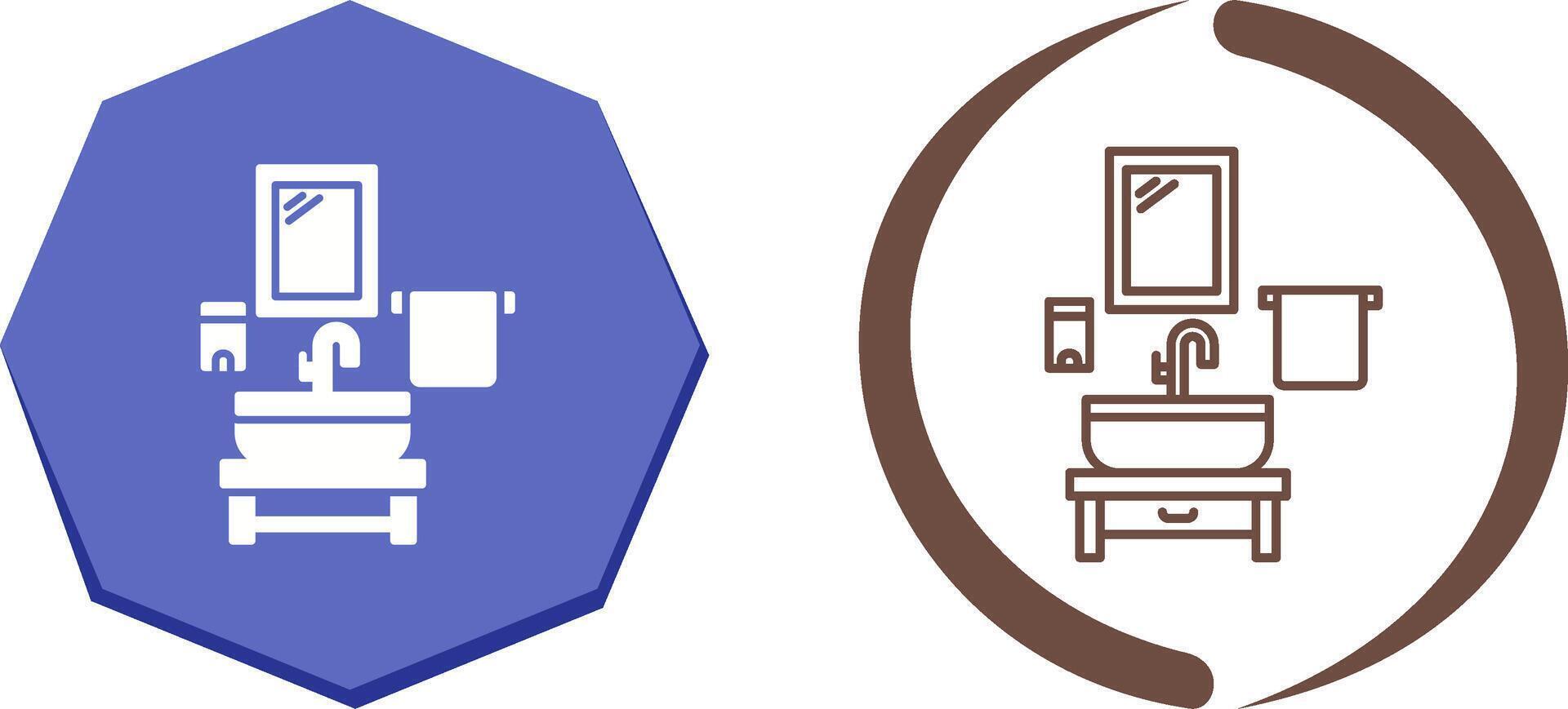Washbasin Icon Design vector