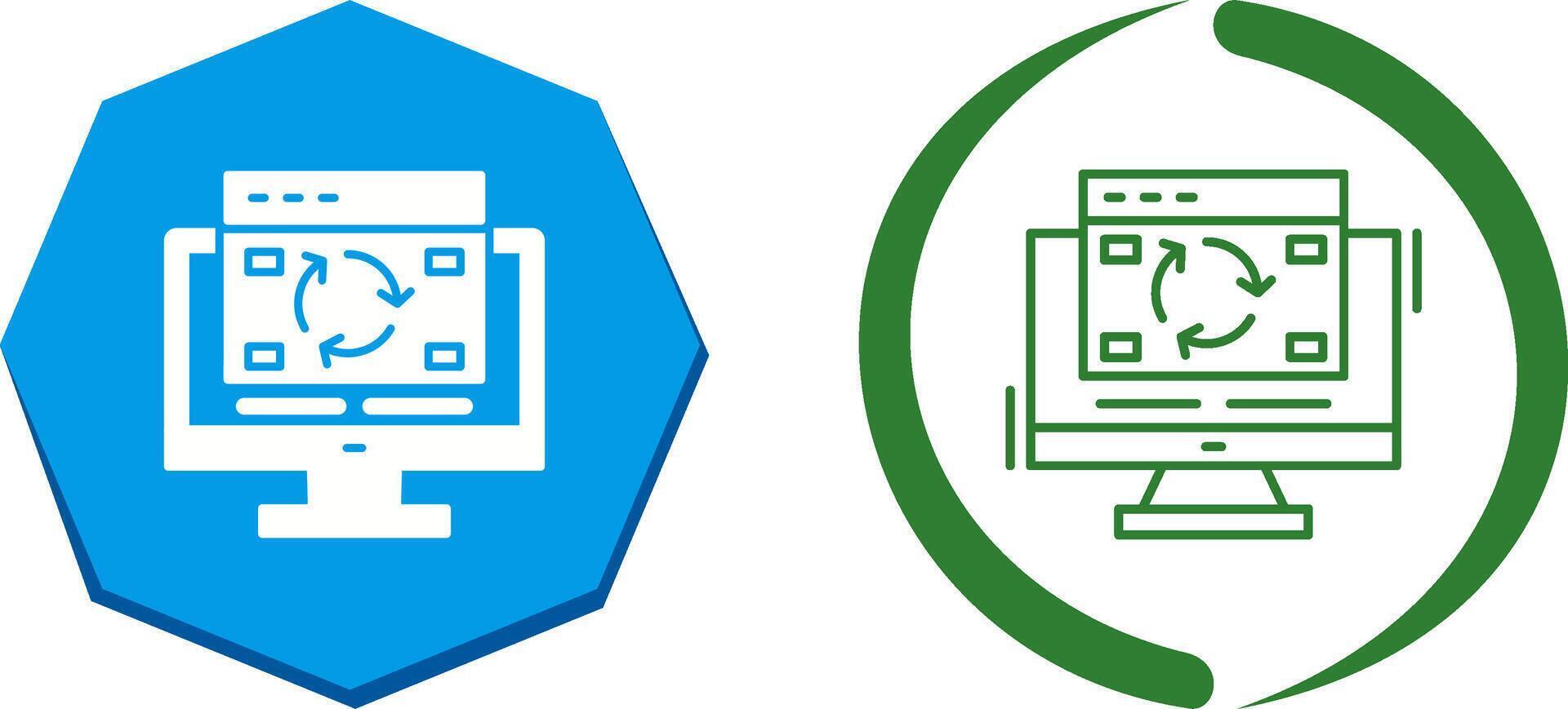 Update Icon Design vector