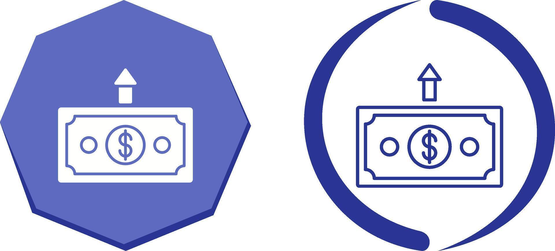 Money Up Icon Design vector