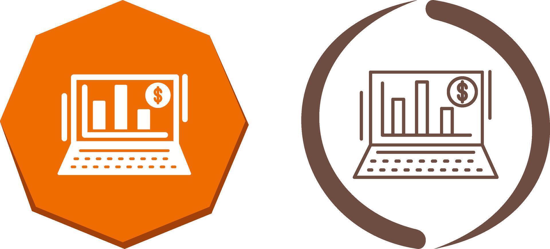 Bar Chart Icon Design vector