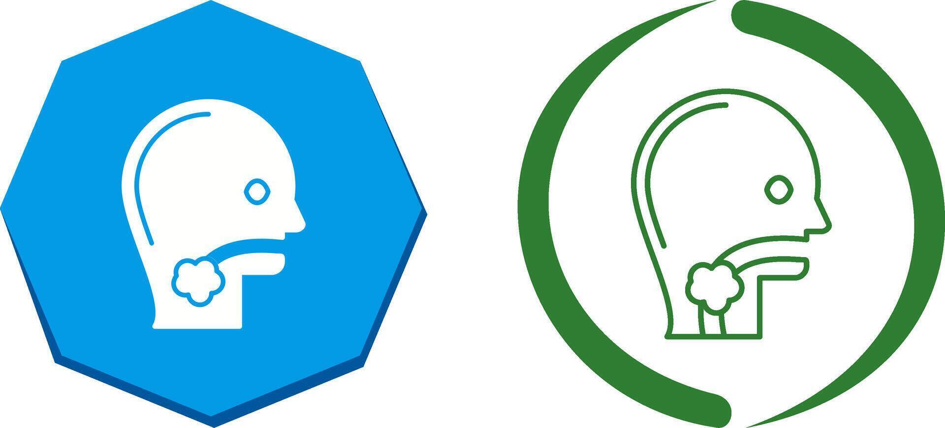 Throat Cancer Icon Design vector
