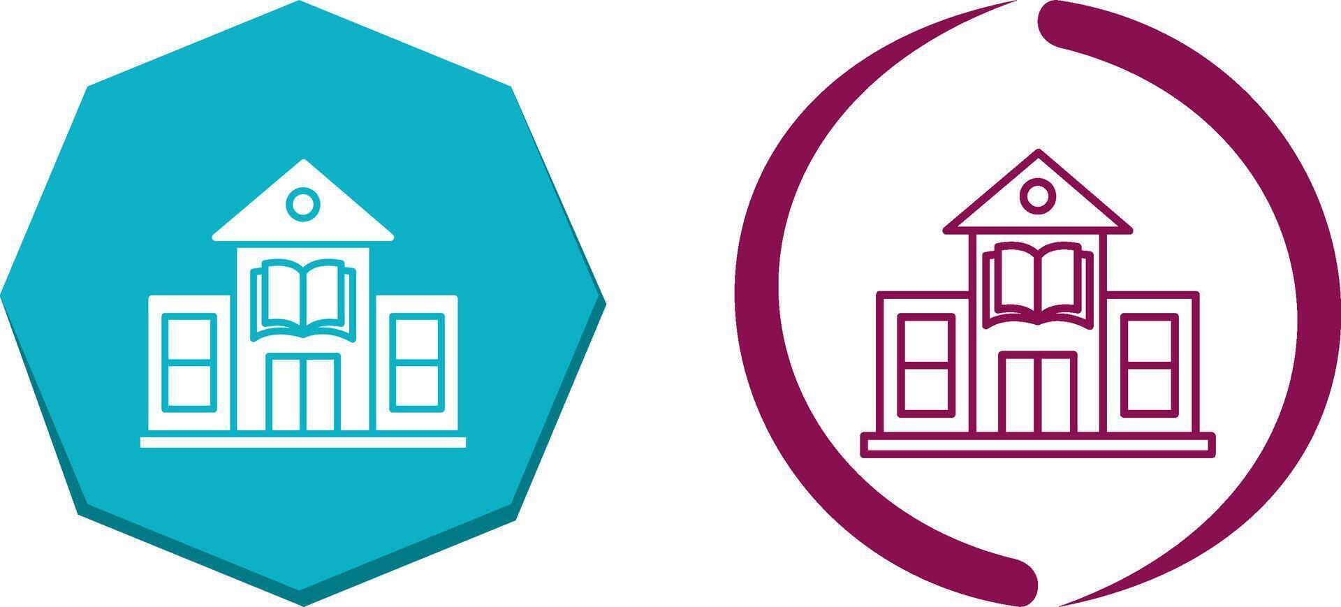 Library Building Icon Design vector