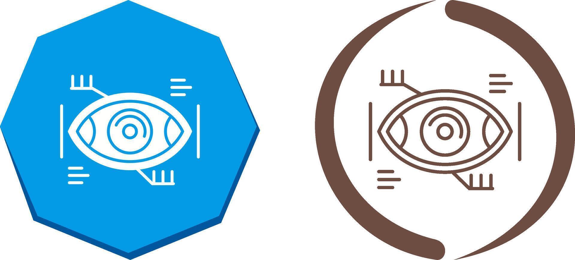 Eye Recongnition Icon Design vector