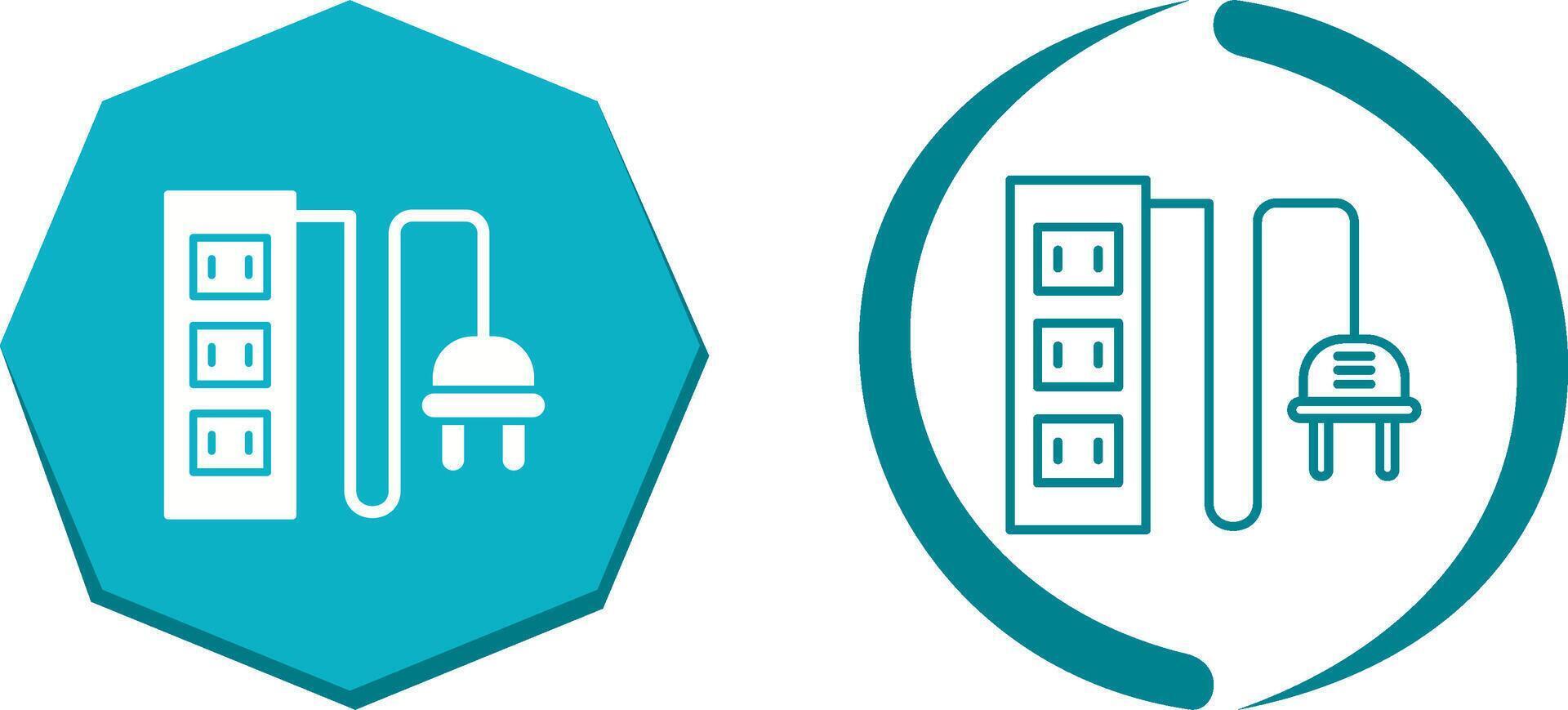 Power Socket Icon Design vector