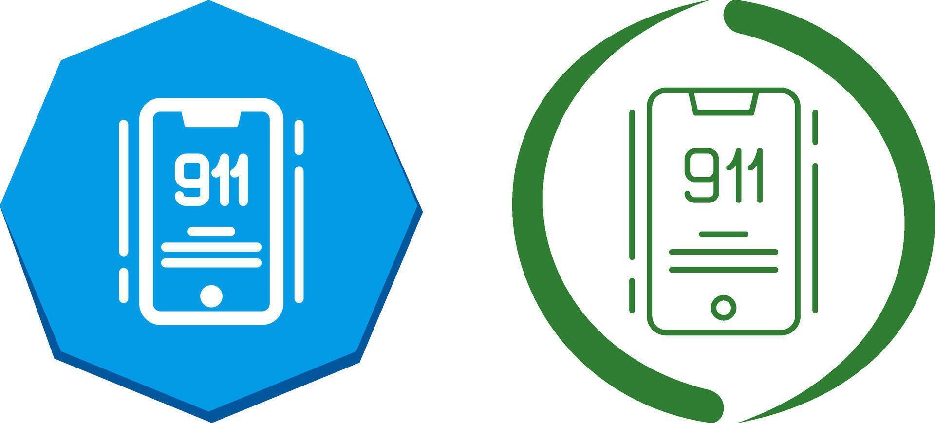 911 Icon Design vector