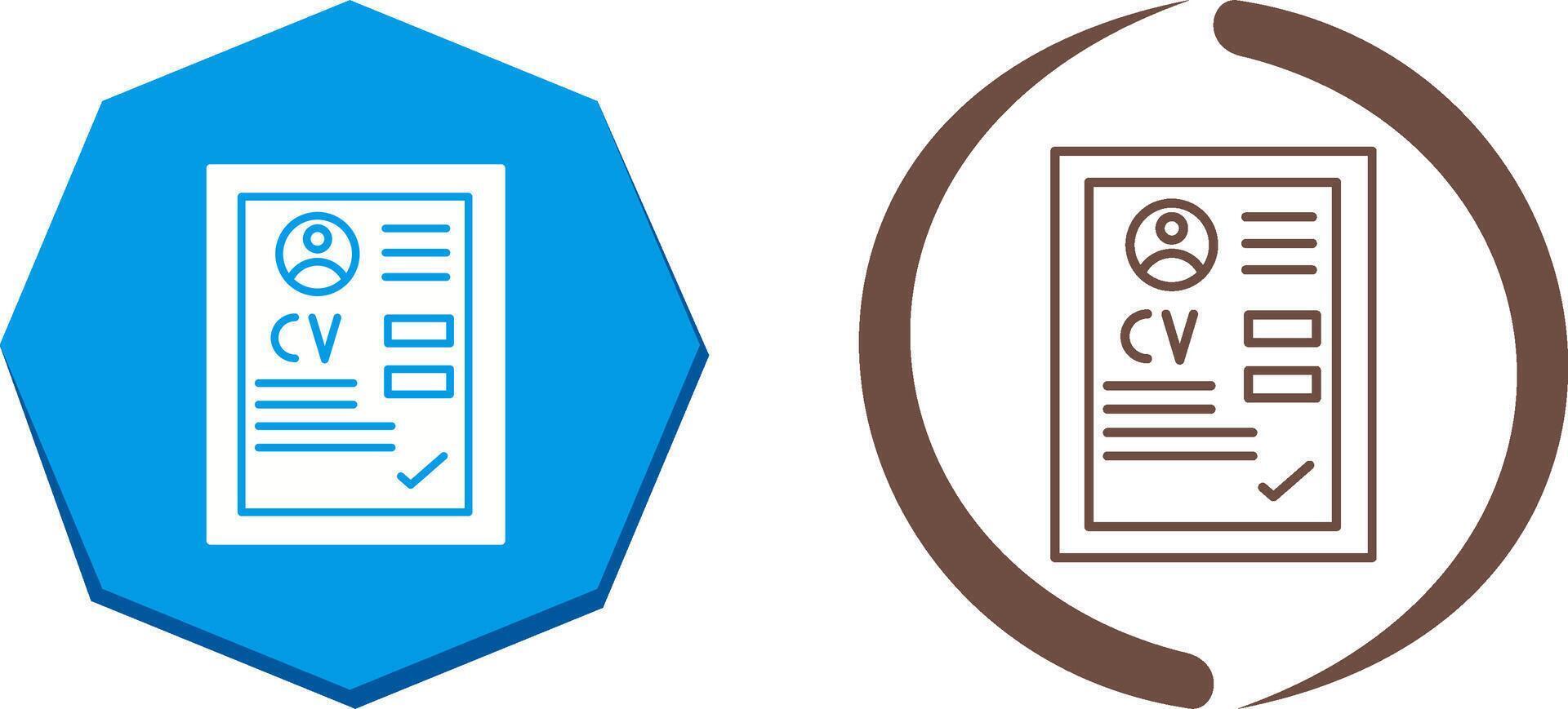 CV Icon Design vector