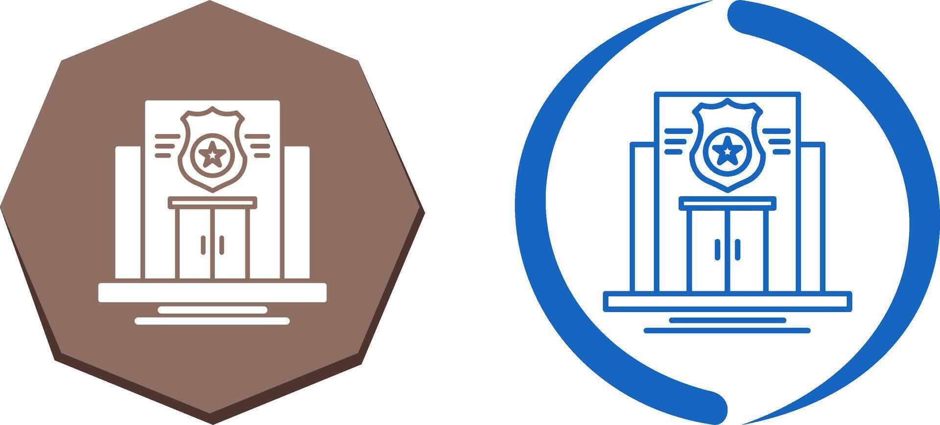 Police Station Icon Design vector