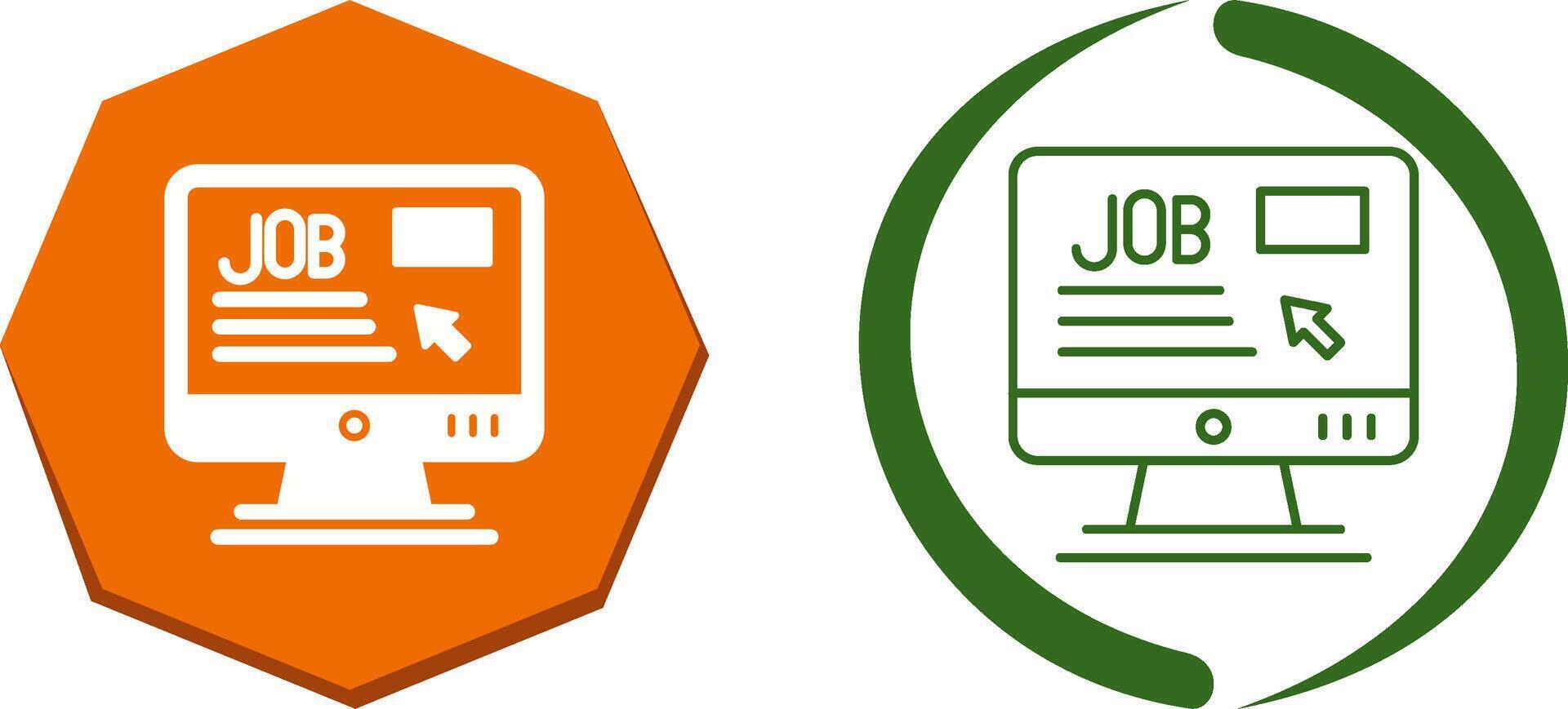 Online Job Icon Design vector