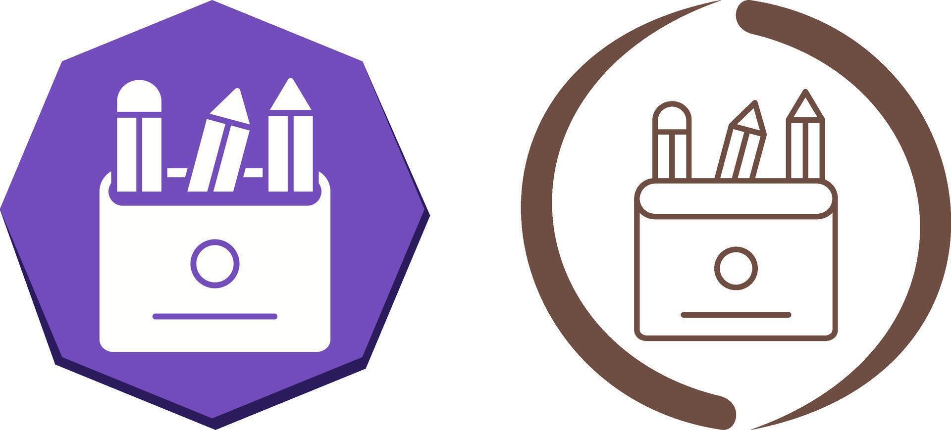 Pencils Icon Design vector