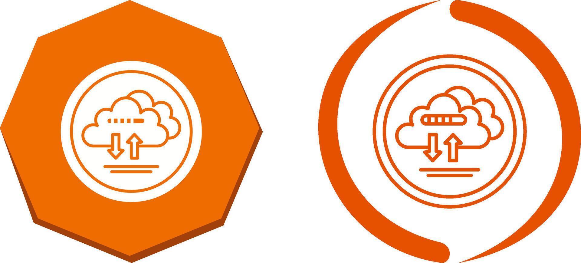 Cloud Data Icon Design vector
