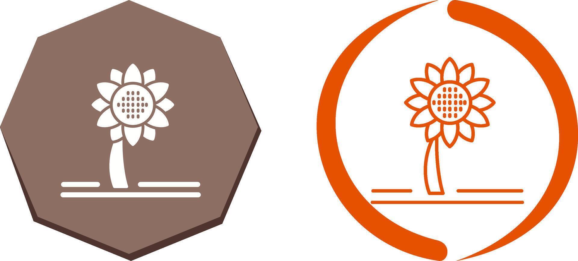 Sunflower Icon Design vector