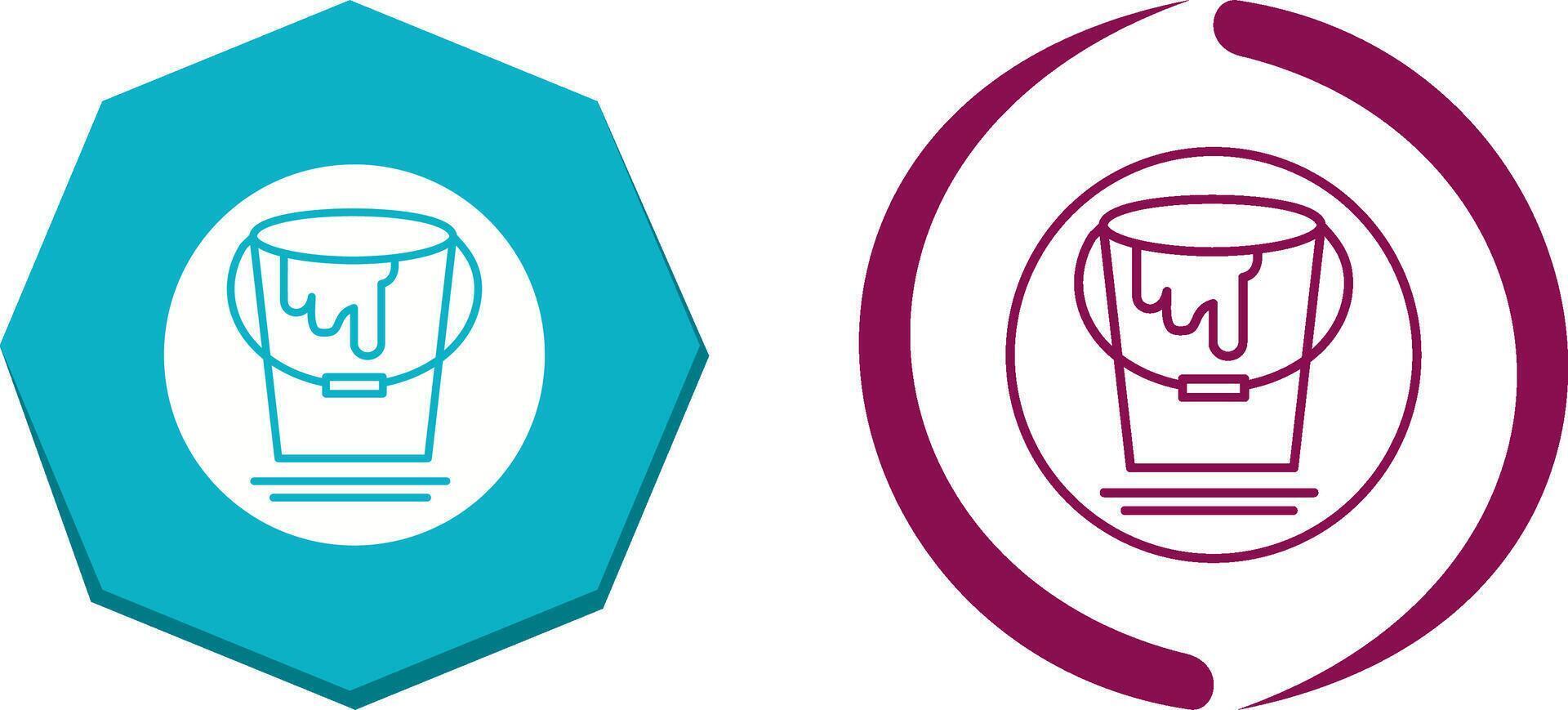 Paint Bucket Icon Design vector