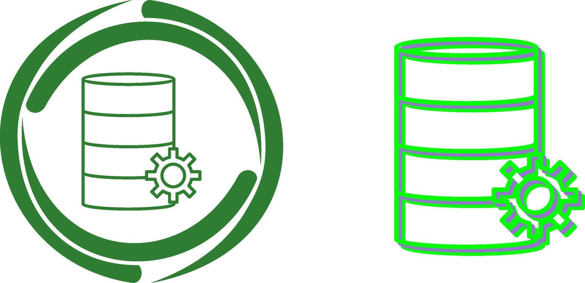 Unique Database Management Icon Design vector